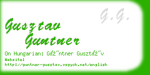 gusztav guntner business card